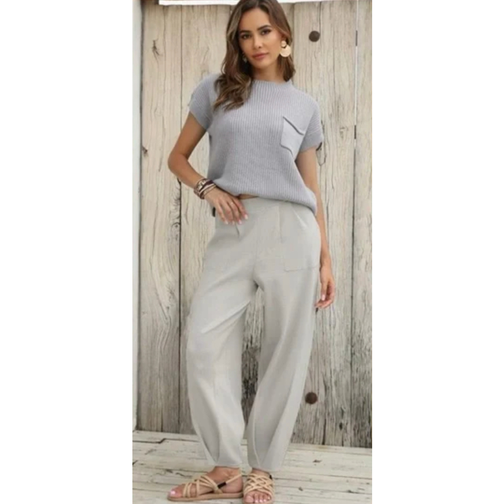 Ugerlov Pants Womens Small Barrell Balloon Leg Tapered Elastic Waist Pockets New